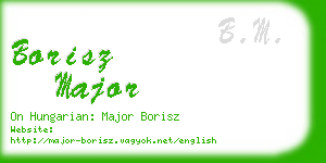 borisz major business card